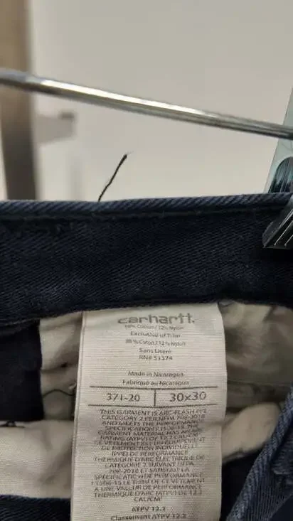 Carhartt FR Flame Resistant Work Pants - Navy Blue (30x30) - Picture 2 of 4